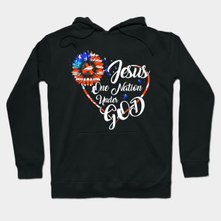 Jesus One Nation Under God Hoodie